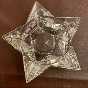 DePlomb Lead Crystal star candle holder